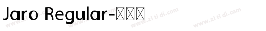 Jaro Regular字体转换